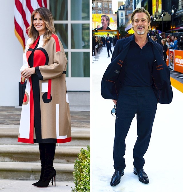 Melania Trump i Brad Pitt: 180 cm