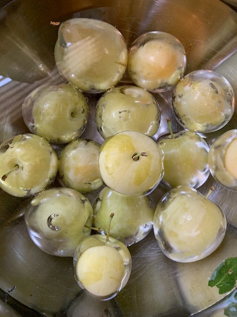 Ove šljive izgledaju kao da su prekrivene ledom kad ih stavite u vodu.