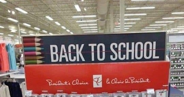 U supermarketu se na odjelu "Povratak u školu" našlo nešto sasvim neprimjereno