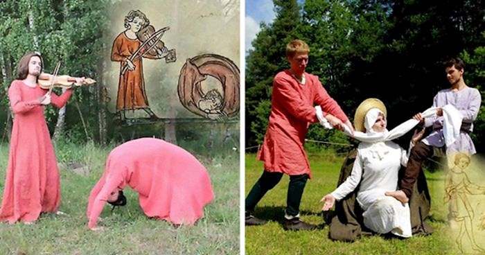Češki studenti su rekreirali bizarne scene iz srednjovjekovnih knjiga, njihove slike će vas začuditi