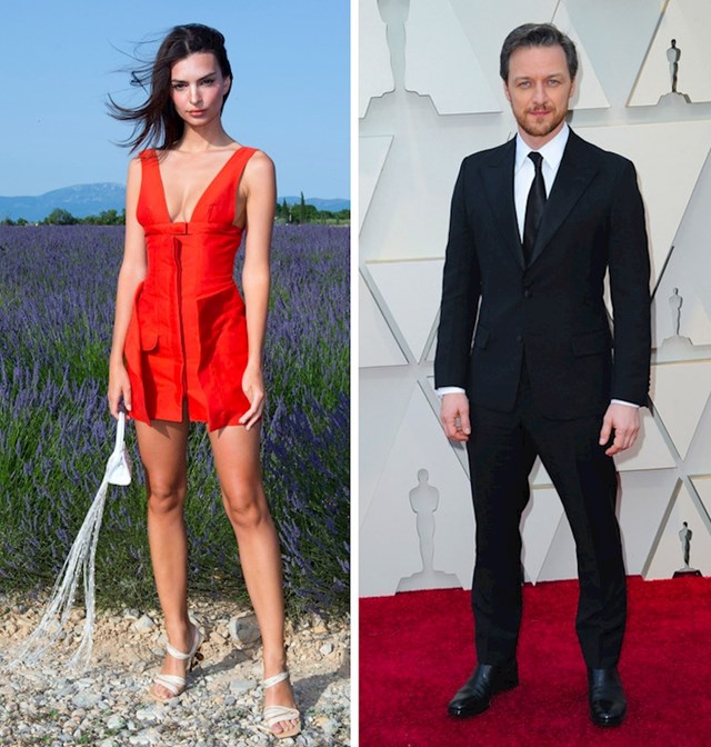 Emily Ratajkowski i James McAvoy: 170 cm