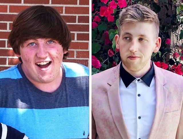 Na lijevoj fotografiji ima 16 godina, na desnoj 24. Pubertet je očito učinio svoje.