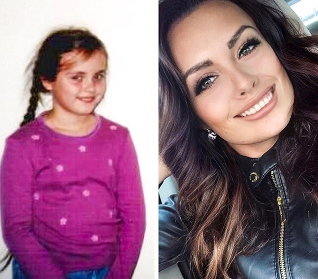 9 godina i 27 godina. Slatka djevojčica je postala prekrasna žena.
