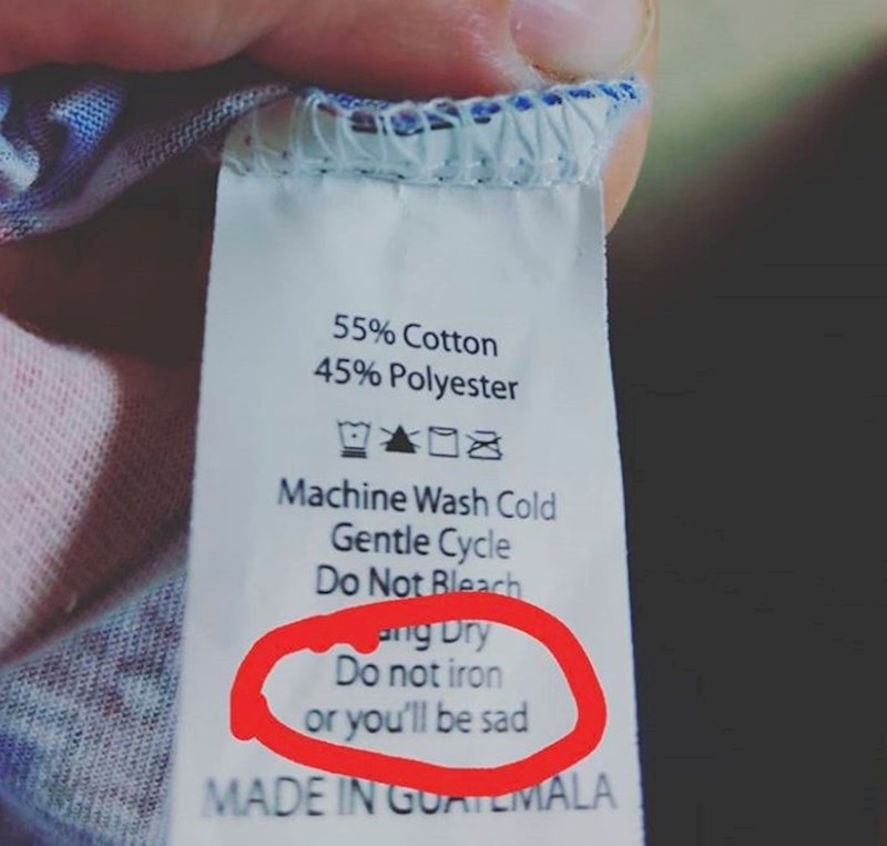 "Ne glačajte jer ćete se rastužiti."