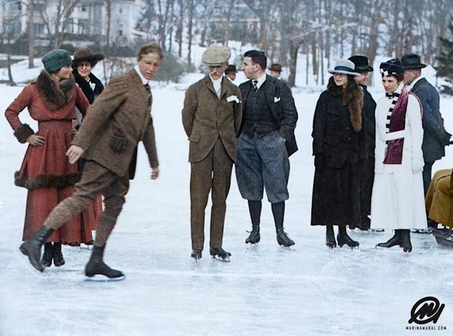 Svi su izgledali tako elegantno dok se kližu. New York, 1904. godina.