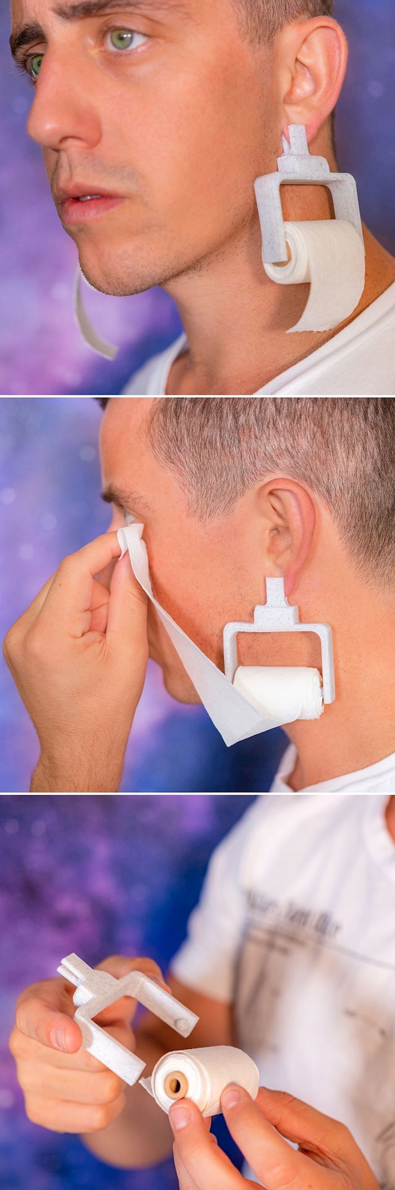 Naušnice s WC papirom