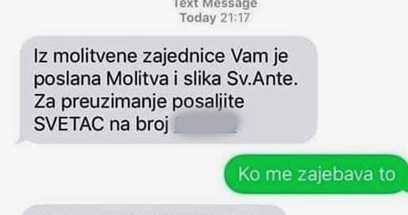 Kad je dobio ovu SMS poruku, mislio je da ga netko zeza, a onda je dobio pojašnjenje