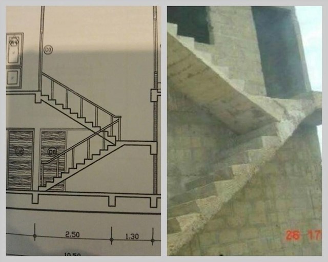 Stepenice izgledaju kao na nacrtu, ali...