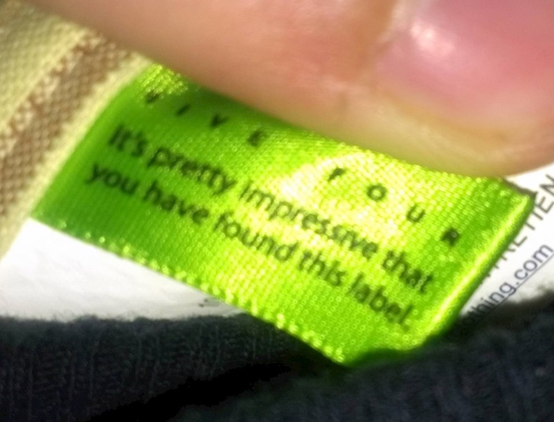 "Poprilično je impresivno što ste pronašli ovu etiketu."