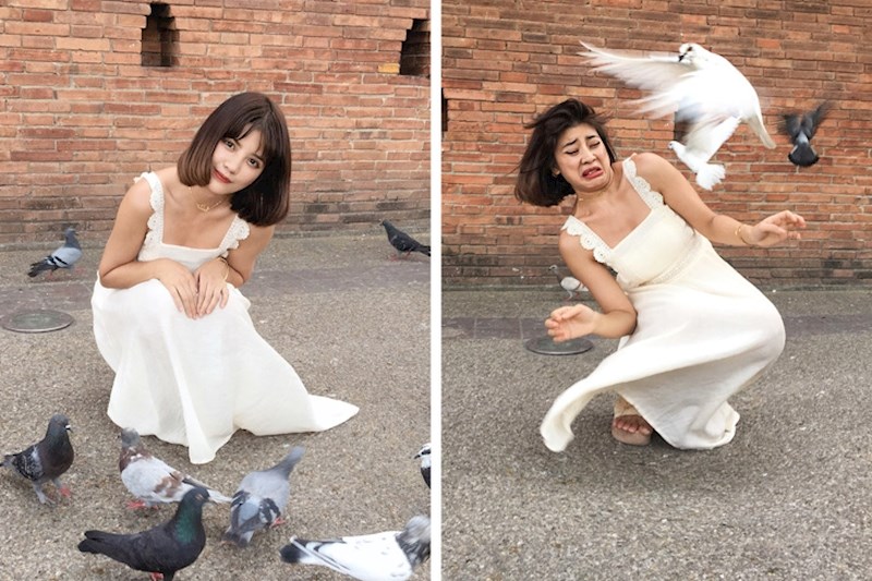 "Ovo sam ja. Volim golubove i oni vole mene."