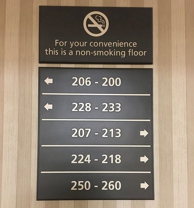 "U hotelu smo dobili sobu broj 222. Trebalo nam je vremena da shvatimo ove upute."