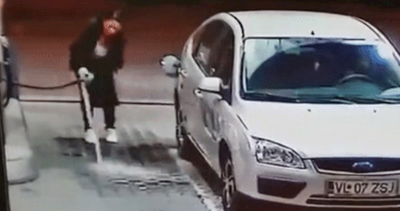 Nadzorna kamera je na benzinskoj postaji snimila nešto što se nije trebalo dogoditi