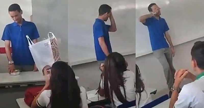 Učenici su saznali da profesor nije dobio plaću pa su mu priredili nezaboravno iznenađenje