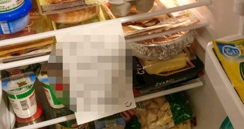 Muž je u hladnjaku našao ženinu poruku koja ga je nasmijala