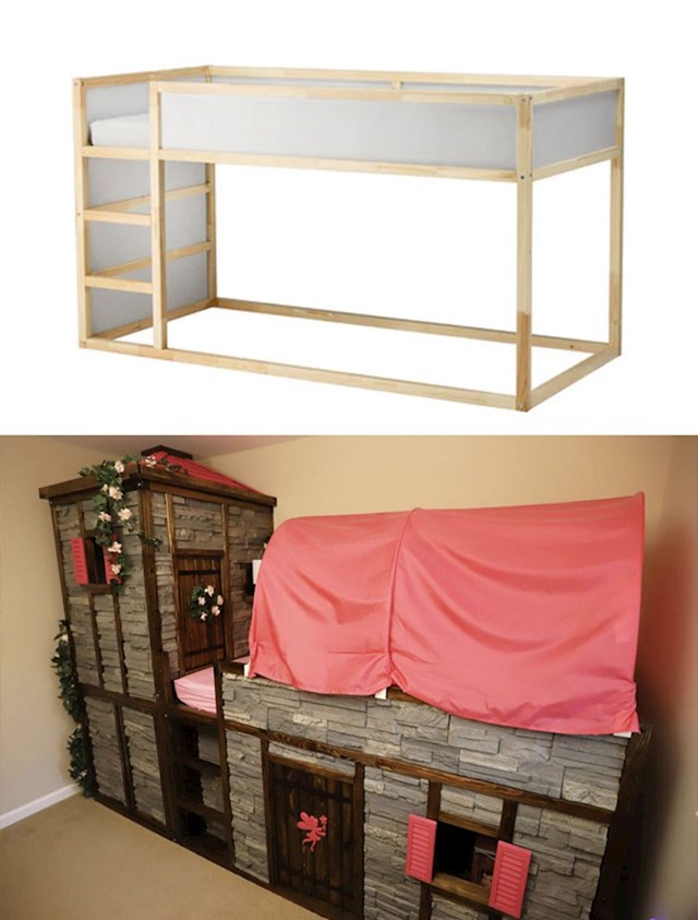 Kako IKEA krevet pretvoriti u dvorac za djecu...