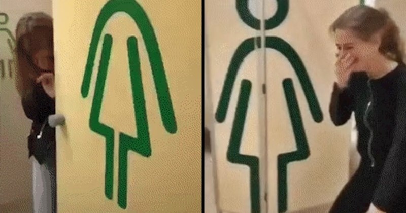 Najprije su bile uznemirene, no onda su se počele smijati zbog čudnog prizora u ženskom WC-u