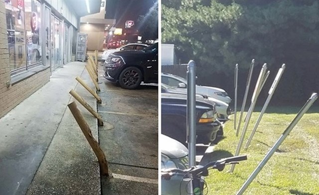 Parking ispred trgovine s alkoholnim pićima i parking ispred očne poliklinike