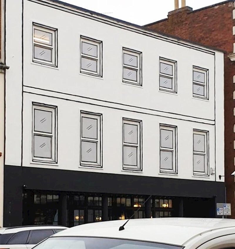 Ova zgrada izvana izgleda kao da je nacrtana.