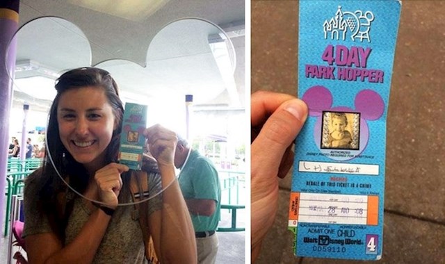Mlada žena je posjetila Disneyland 22 godine nakon što je kupila ovu ulaznicu. Nije imala ograničeni rok za korištenje.