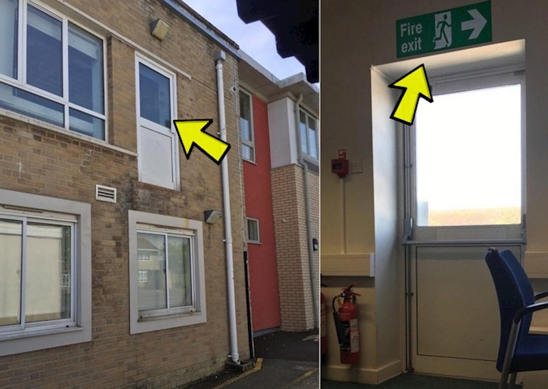 Nadajmo se da nitko neće koristiti ovaj izlaz u slučaju požara (bar ne bez ljestava).