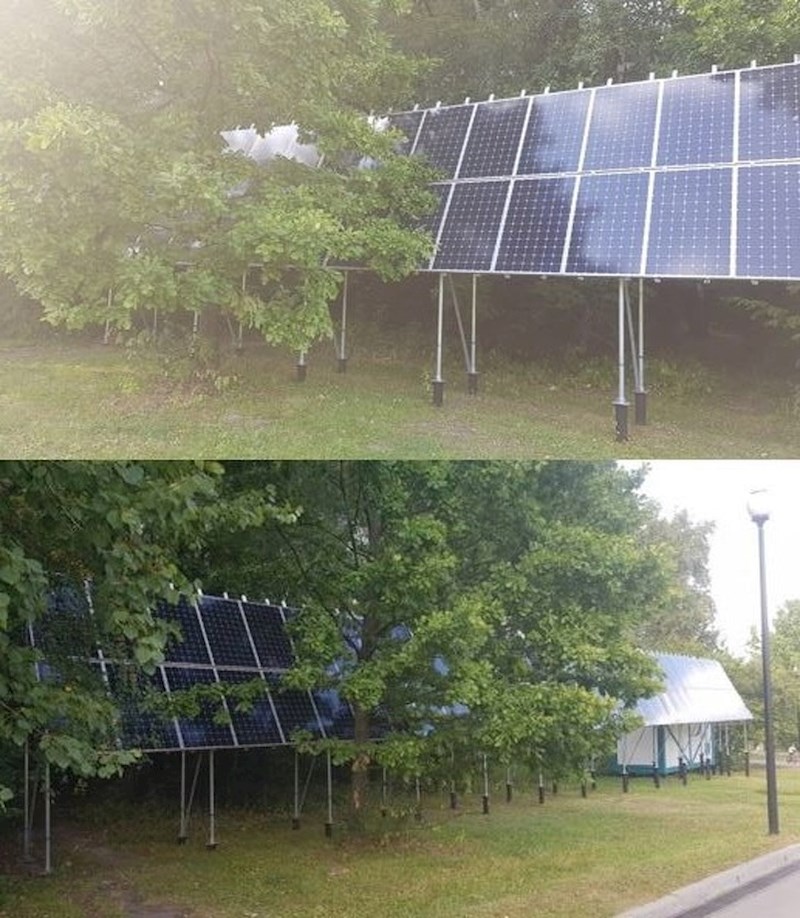 Ma da, bravo, postavite solarne panele u hlad da im ne bude vruće...