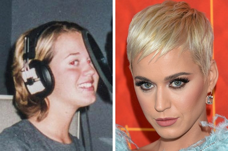 Katy Perry je brineta, ali uglavnom ima crnu ili plavu kosu.