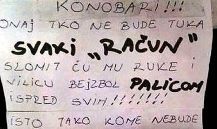 Šef iz Dalmacije svojim je konobarima napisao poruku nakon koje će dobro razmisliti