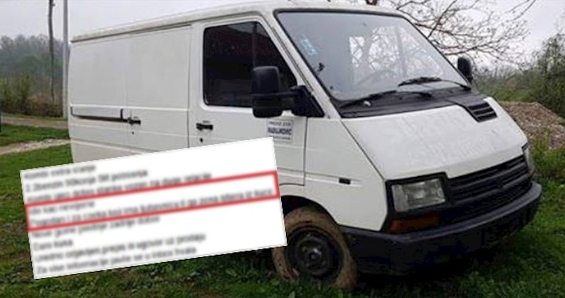 Kako bi lakše prodao kombi, lik je uz oglas objavio tekst koji je nasmijao zainteresirane