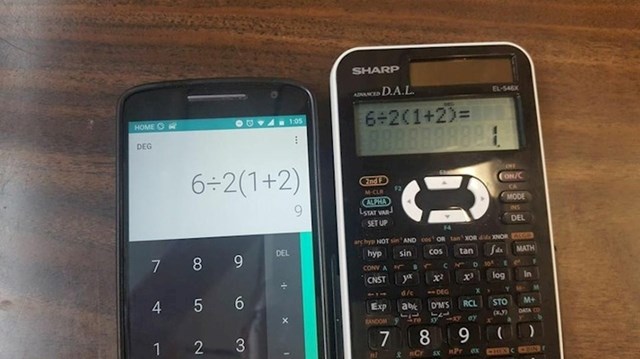 Dva kalkulatora, dva različita rezultata. Koji je rezultat točan?