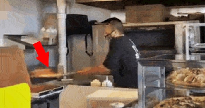 Netko je snimio bizarni način na koji je živčani radnik pripremao pizzu za dostavu