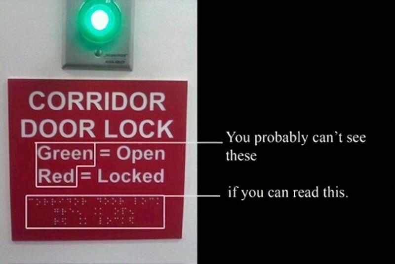 Kako će znati je li svjetlo zeleno ili crveno ako su slijepi? Čemu poruka na Brailleovom pismu?