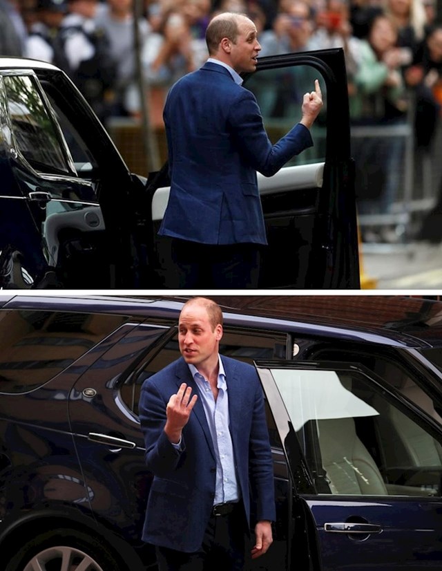 Princ William pokazuje srednji prst? Ne, ovu fotku treba pogledati i iz drugog kuta. :)