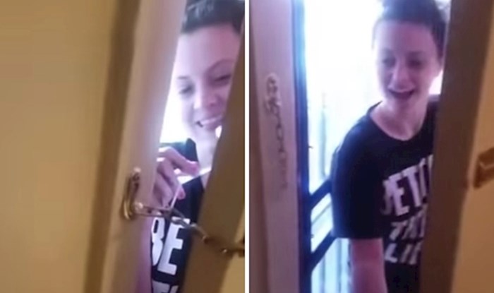 VIDEO Djevojka je snimila kako bez problema otvara vrata sa zaštitnim lancem