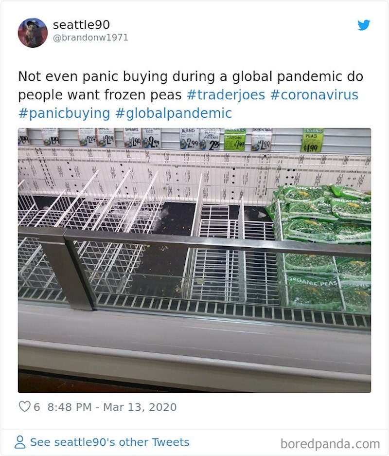 Ostalo je i smrznutog graška.