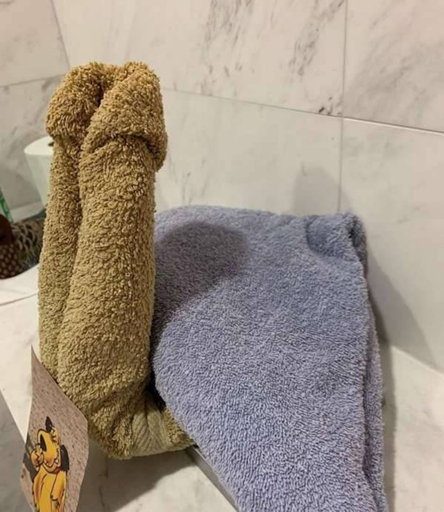 "Evo kako me muž dočekao nakon dvotjednog poslovnog puta. Pripremio mi je ručnik u kupaonici. 🤣"