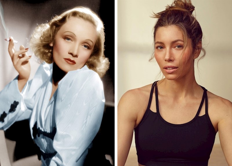 Marlene Dietrich i Jessica Biel s 36 godina