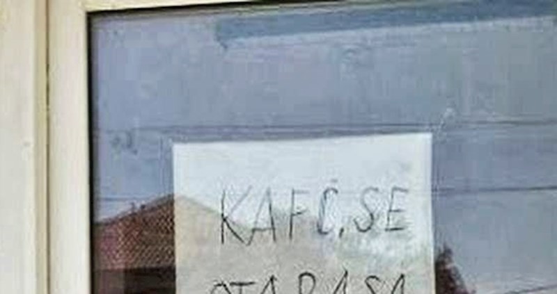 Vlasnici kafića tijekom karantene previše pili? Pogledajte što je goste dočekalo na vratima