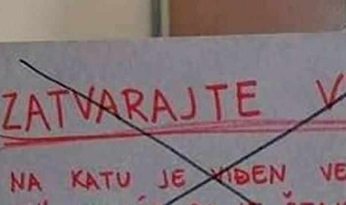 Stanari su na ulazu u zgradu vidjeli "ozbiljno upozorenje", a ispod i najnoviju vijest