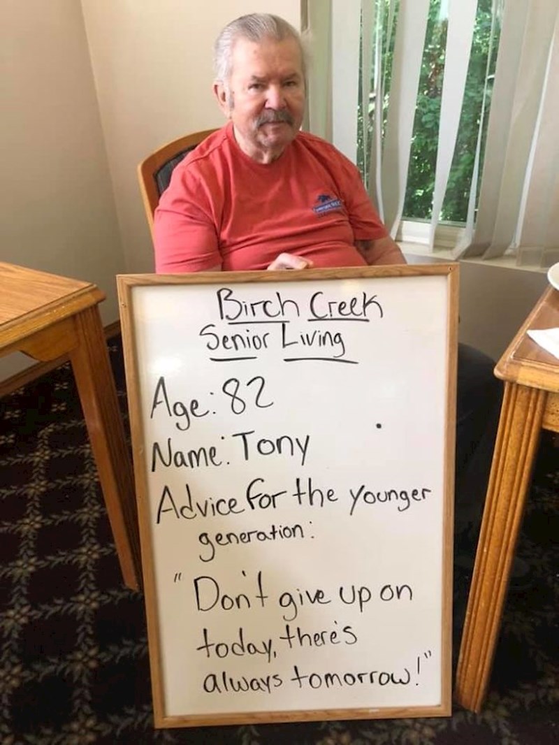 "Ne odustaj od današnjeg dana, uvijek postoji sutra."