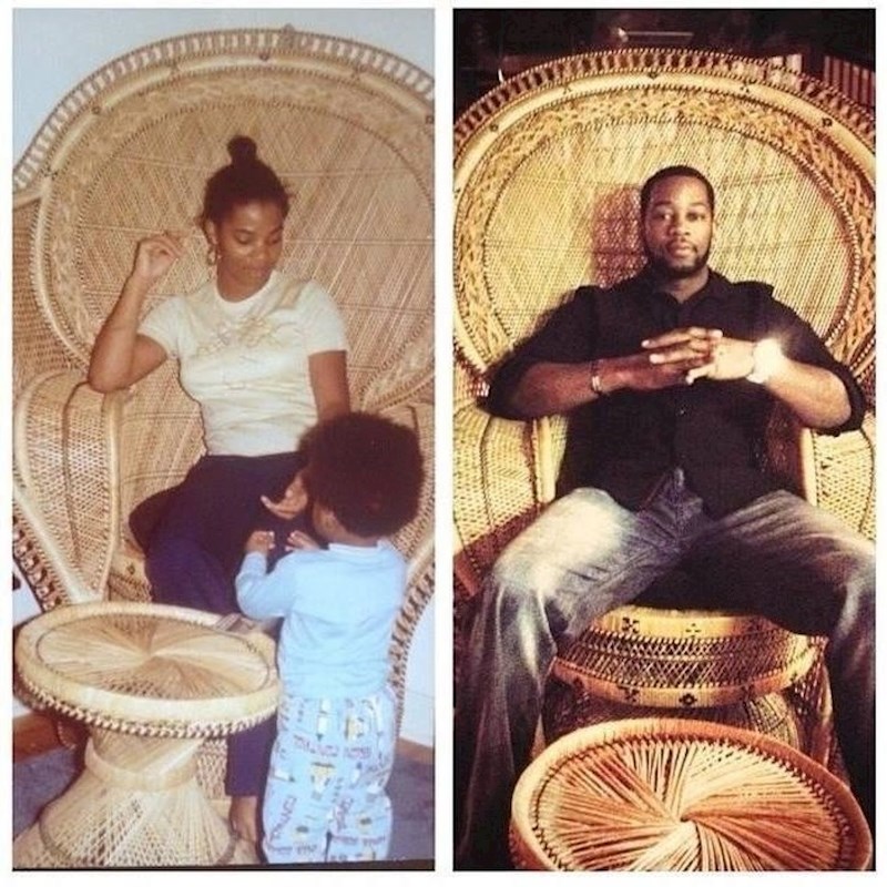 "Ovo je slika moje majke i mene iz 1977. u Zapadnoj Njemačkoj. Na drugoj fotki iz 2014. godine sam na istoj stolici. Sada pripada meni."