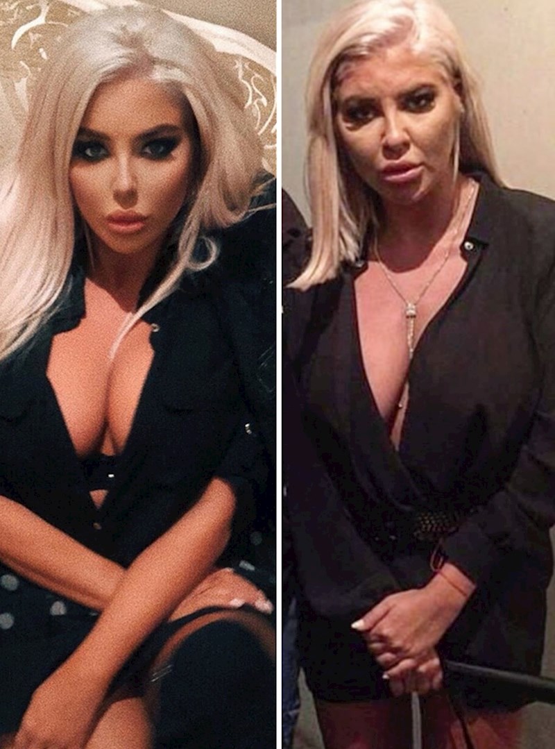 Pjevačica na Instagramu / Pjevačica na fotki bez efekata