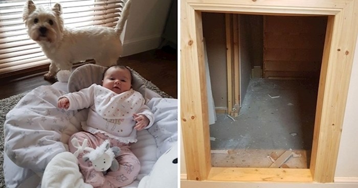 Obitelj je dobila bebu pa odlučila psu urediti vlastitu sobu ispod stepenica, rezultat će vas iznenaditi