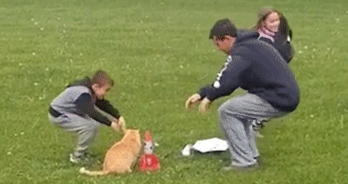 Smijat ćete se kad vidite kako je klinjo "spasio mačku" par sekundi prije lansiranja rakete