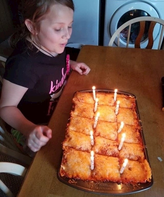 "Moja 10-godišnja kći nije htjela tortu za rođendan, htjela je rođendanske lazanje."