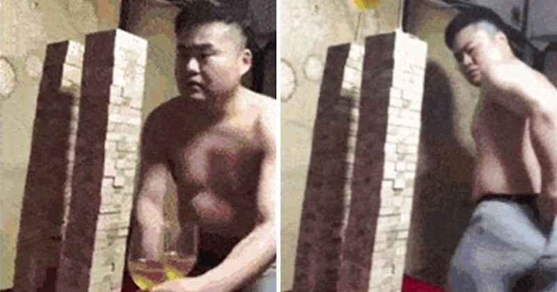 Lik je uzeo čaše, postavio ih na drvene ciglice pa izveo nešto što bi malo kome uspjelo