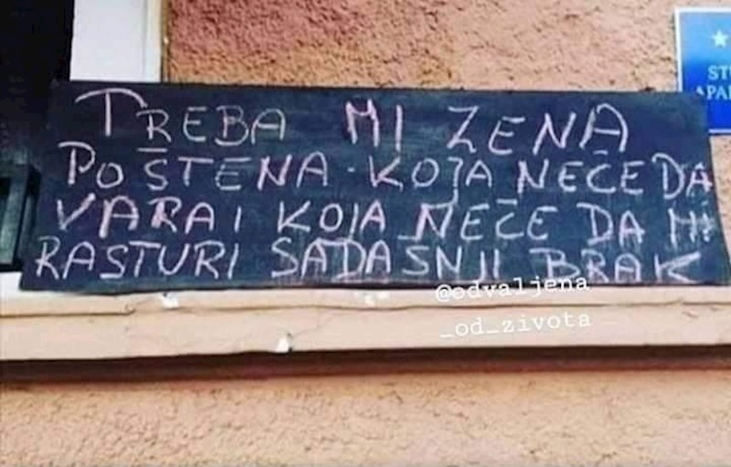 Evo što je napisao: