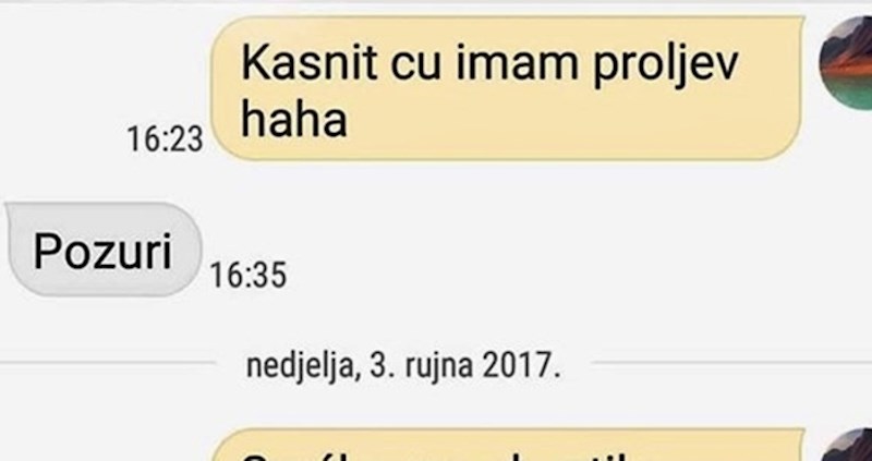 Objavio je poruke prijatelja koji stalno kasni, njegova opravdanja su najbolji dio