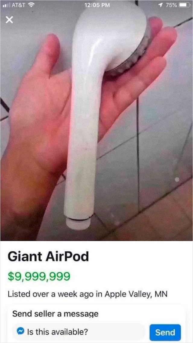 Ogromna "AirPod slušalica"