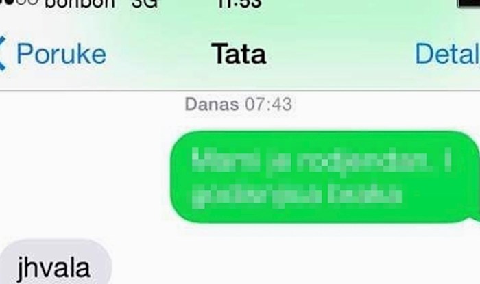 Tata je od djeteta rano ujutro dobio poruku koja ga je spasila