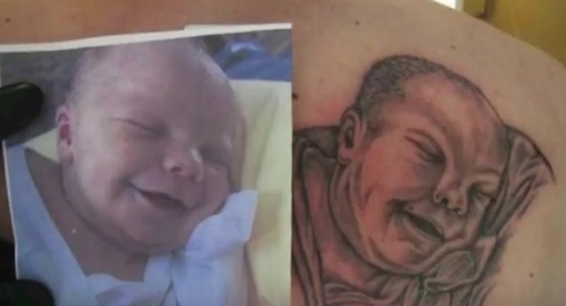 Zašto ova beba na tetovaži izgleda kao da ima 80 godina?